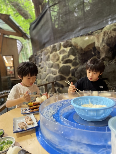 唐船峡でそうめん流し